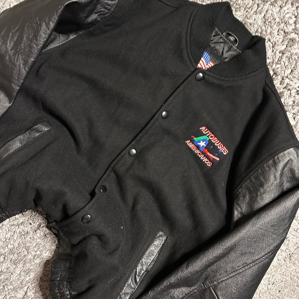 2000s USA Leather Varsity Jacket